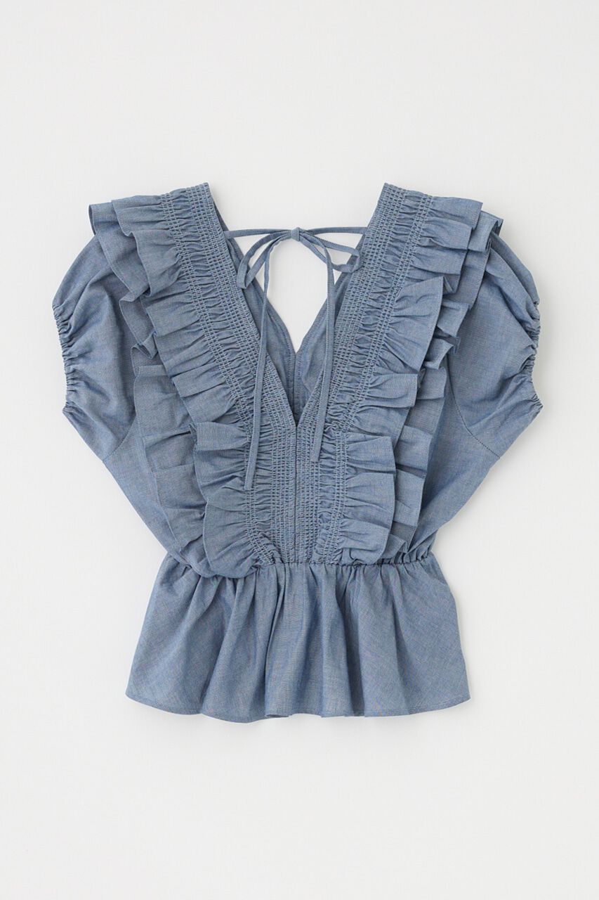 MOUSSY「SHOULDER フリルブラウス」|シャツ・ブラウス|