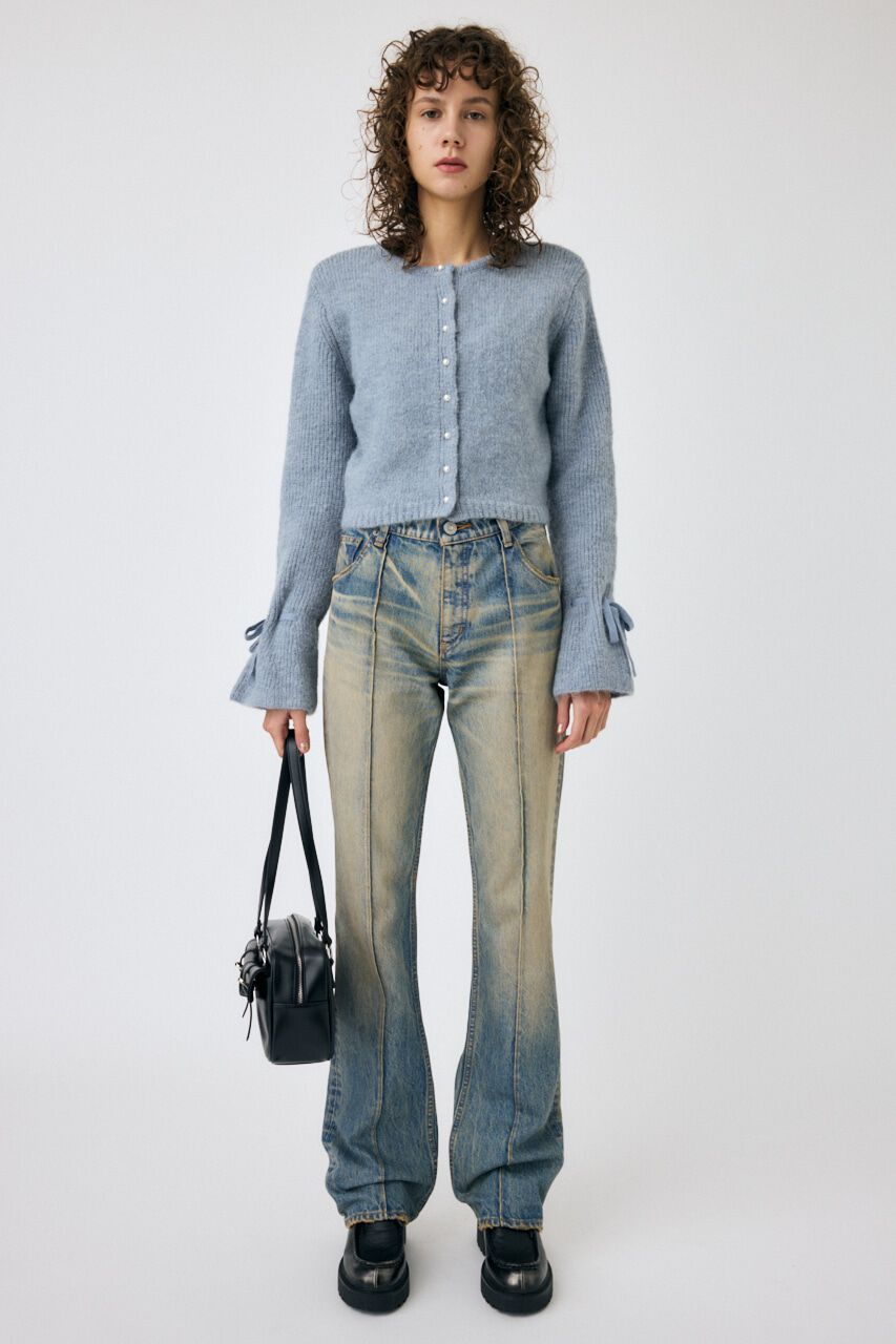 MOUSSY「F/PEARL BUTTON カーディガン」|カーディガン|