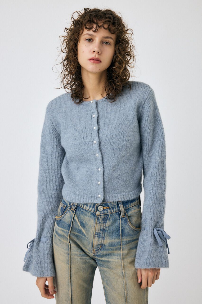 MOUSSY「F/PEARL BUTTON カーディガン」|カーディガン|