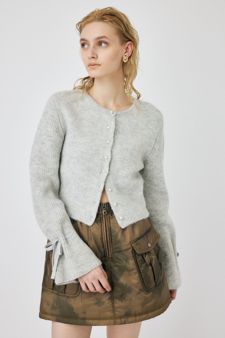 MOUSSY「F/PEARL BUTTON カーディガン」|カーディガン|