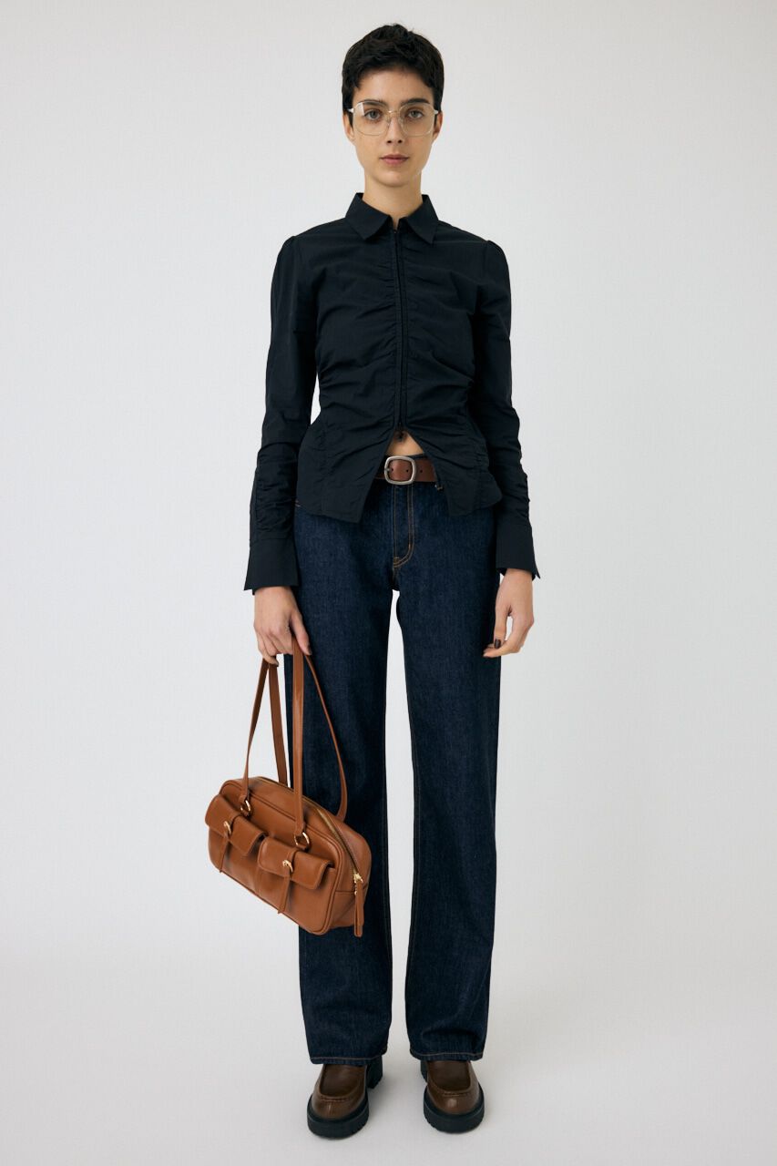 MOUSSY「ZIP UP WAIST SHAPE シャツ」|シャツ・ブラウス|