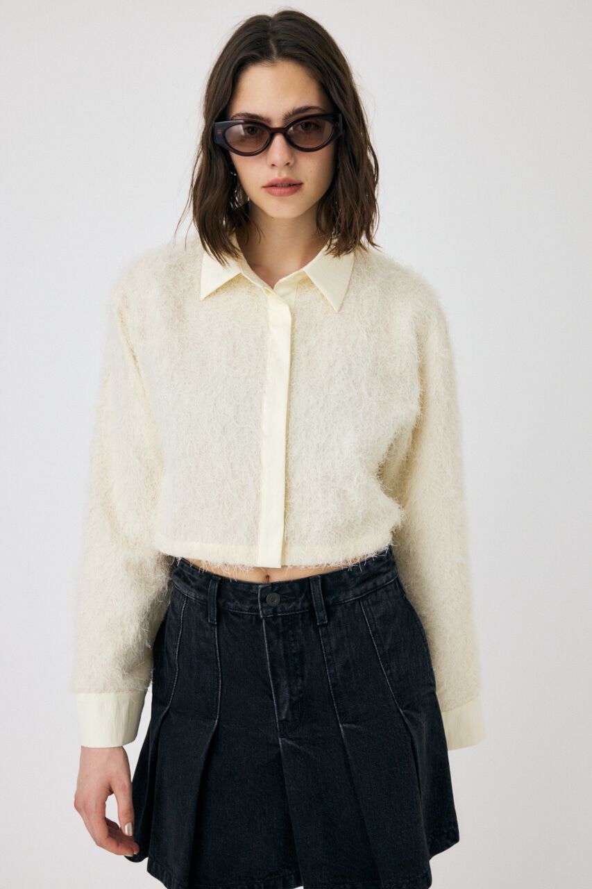 MOUSSY「FRINGE CROPPED シャツ」|シャツ・ブラウス|