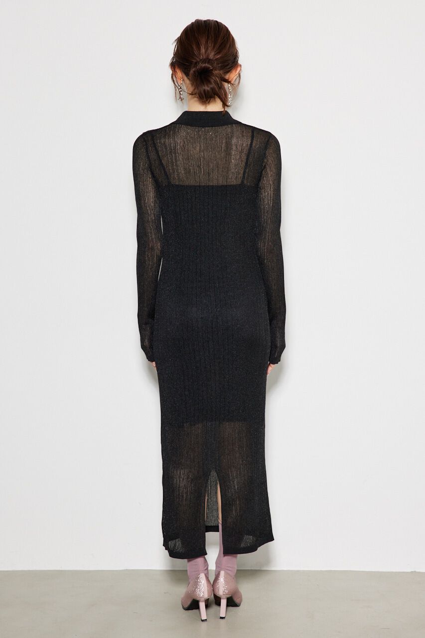 rienda「フロントジップSR Knit OP」|ワンピース|