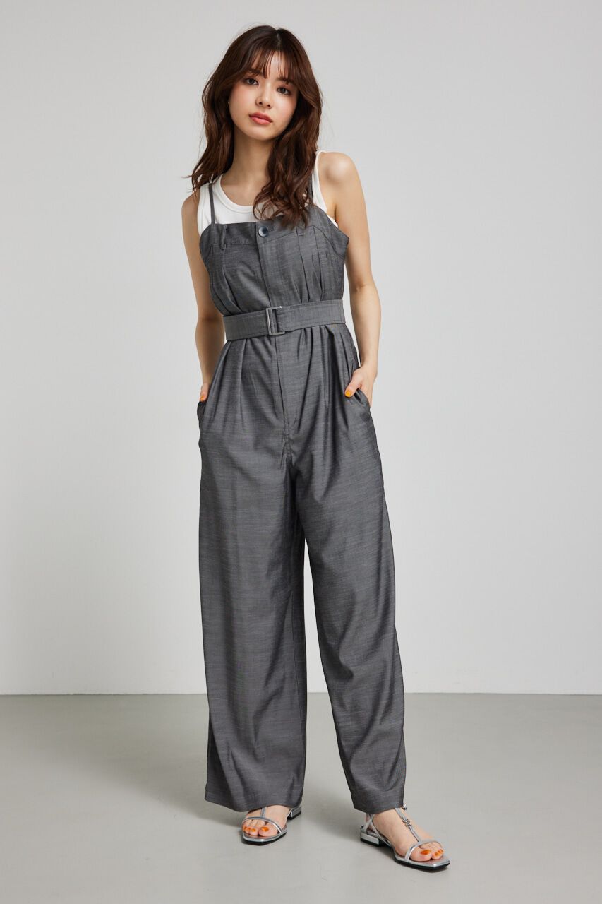 rienda「タックベアストレートロンパース」|その他|