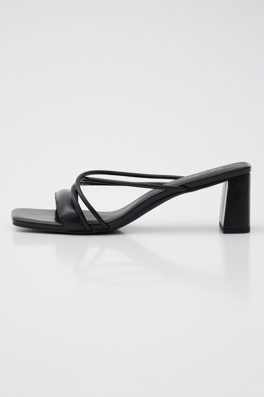 rienda「スリムストリングサンダル」|サンダル|BLK