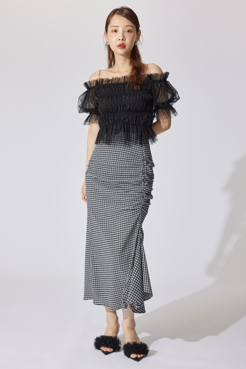 rienda「シアーオフショルショートスリーブブラウス」|シャツ・ブラウス|