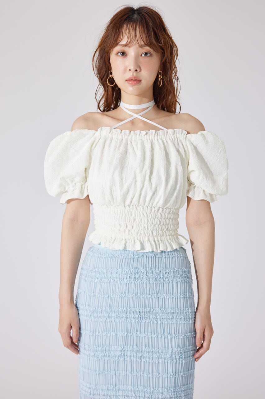 rienda「メニーウェイシャーリングショートブラウス」|シャツ・ブラウス|