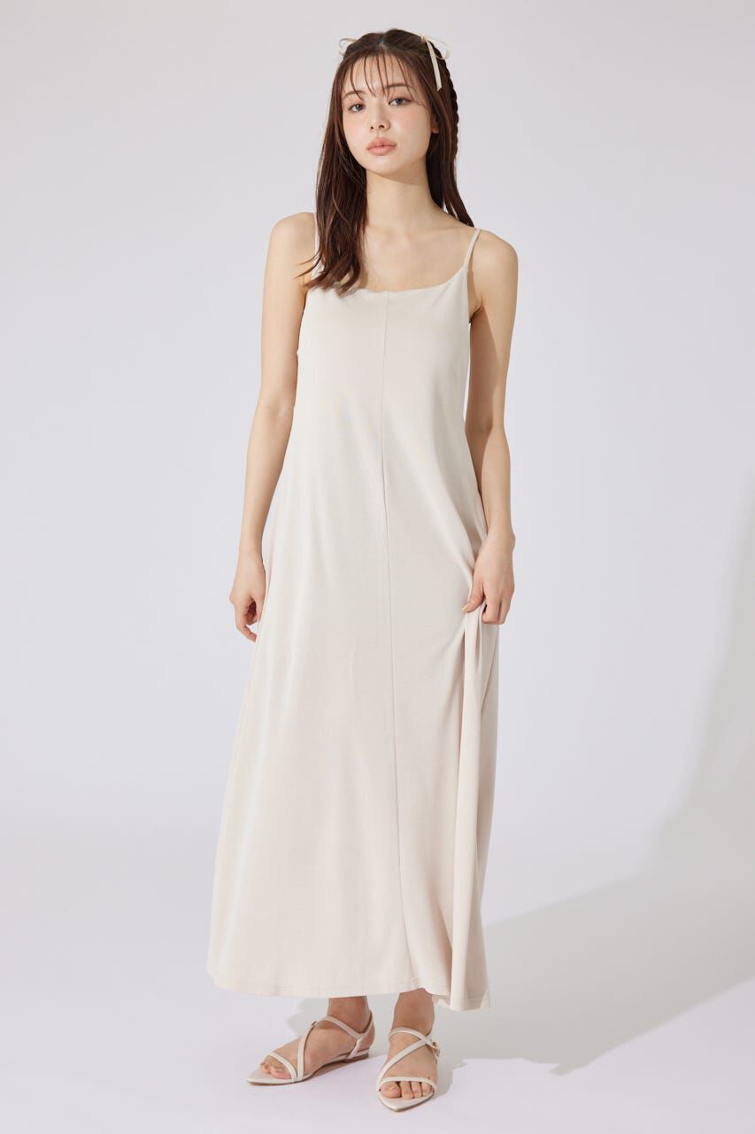 rienda「リラックスカットキャミワンピース」|ワンピース|BEG