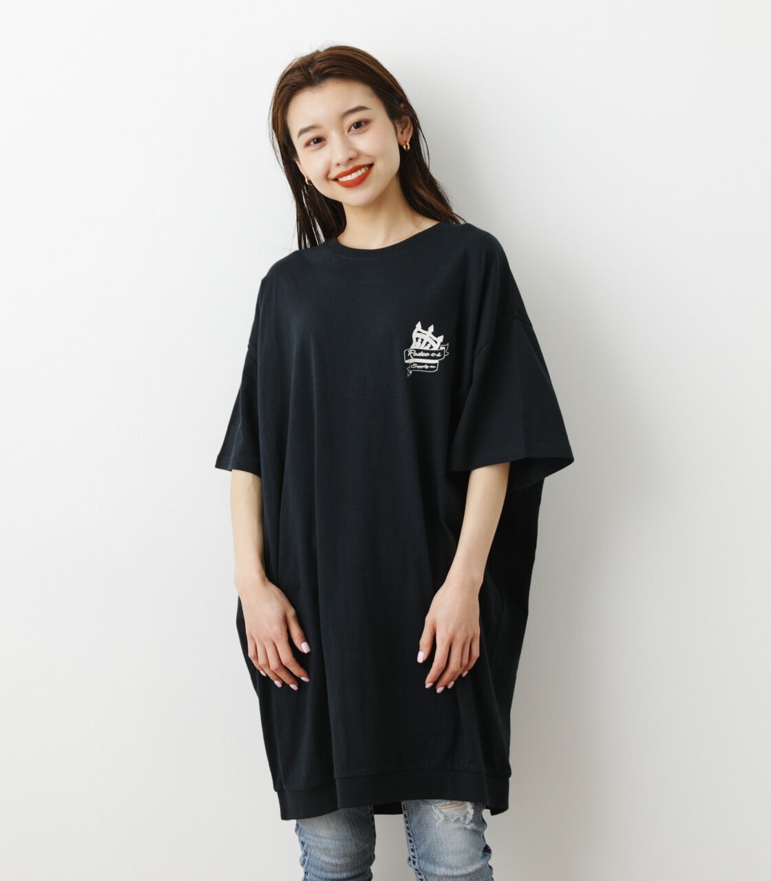 RODEO CROWNS「リボンロゴTシャツワンピース」|ワンピース|C.GRY