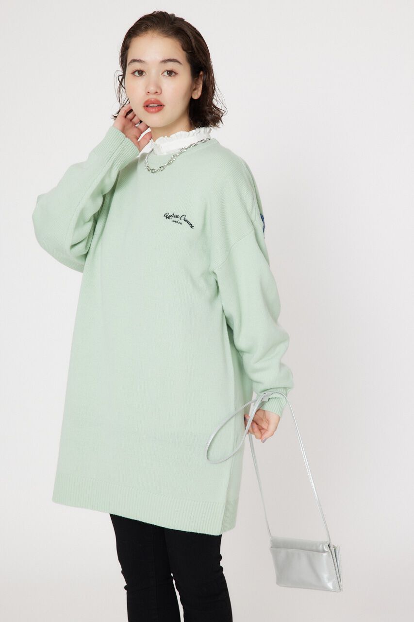 RODEO CROWNS「デニムロゴ ニット ワンピース」|ワンピース|MINT