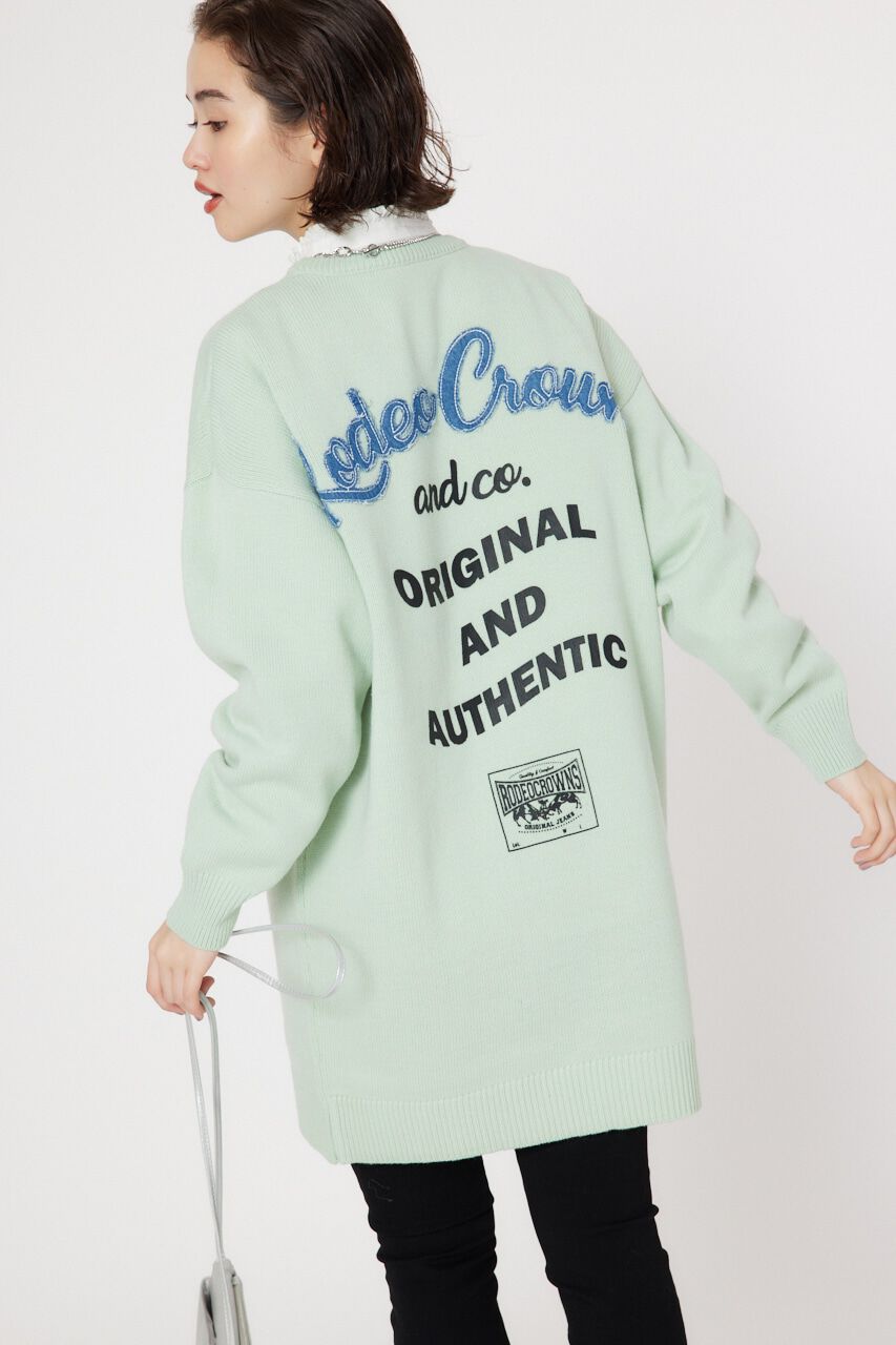 RODEO CROWNS「デニムロゴ ニット ワンピース」|ワンピース|