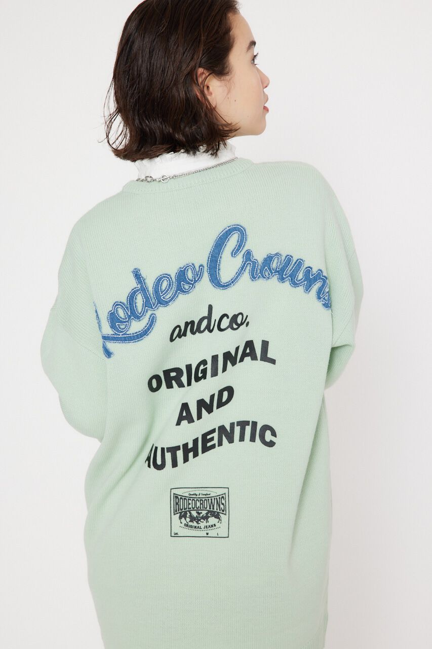 RODEO CROWNS「デニムロゴ ニット ワンピース」|ワンピース|