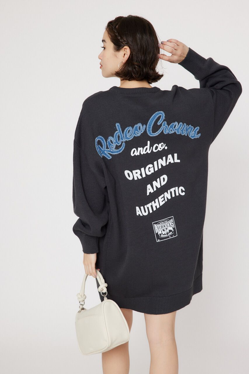 RODEO CROWNS「デニムロゴ ニット ワンピース」|ワンピース|C.GRY