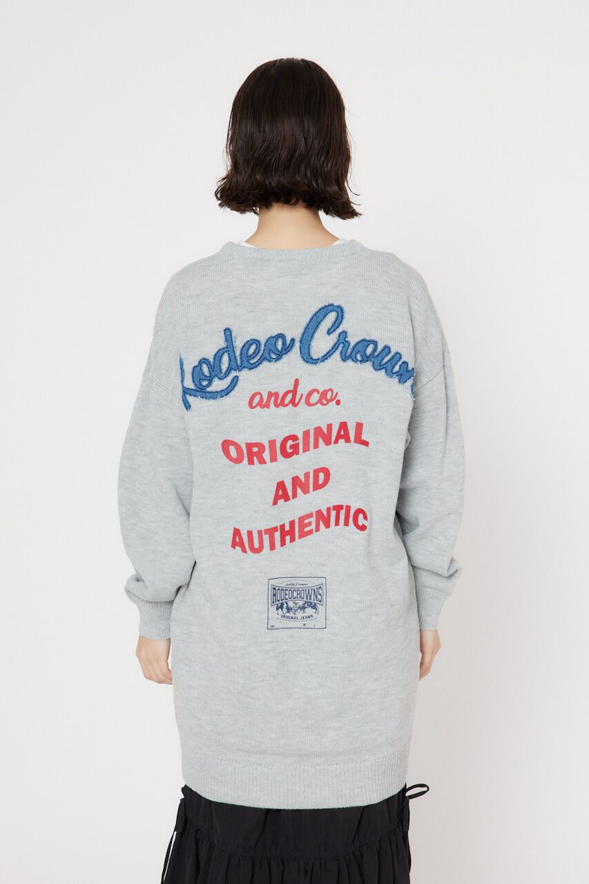 RODEO CROWNS「デニムロゴ ニット ワンピース」|ワンピース|