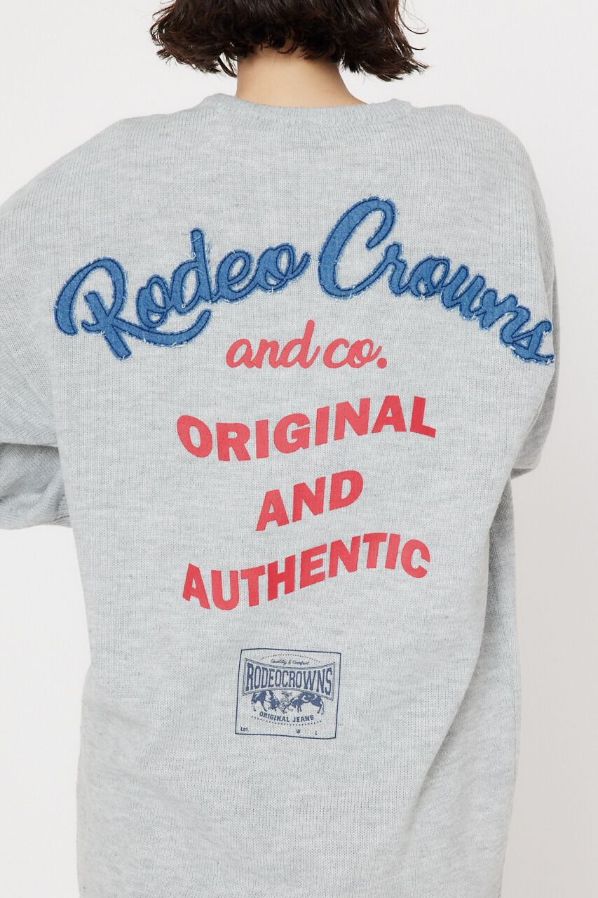 RODEO CROWNS「デニムロゴ ニット ワンピース」|ワンピース|