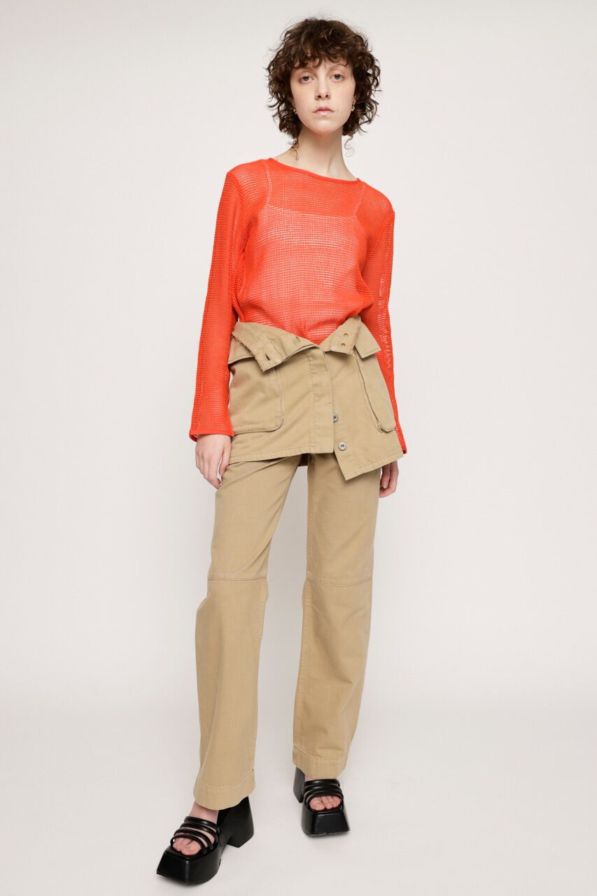 SLY「コットンメッシュロングスリーブトップス 長袖」|シャツ・ブラウス|