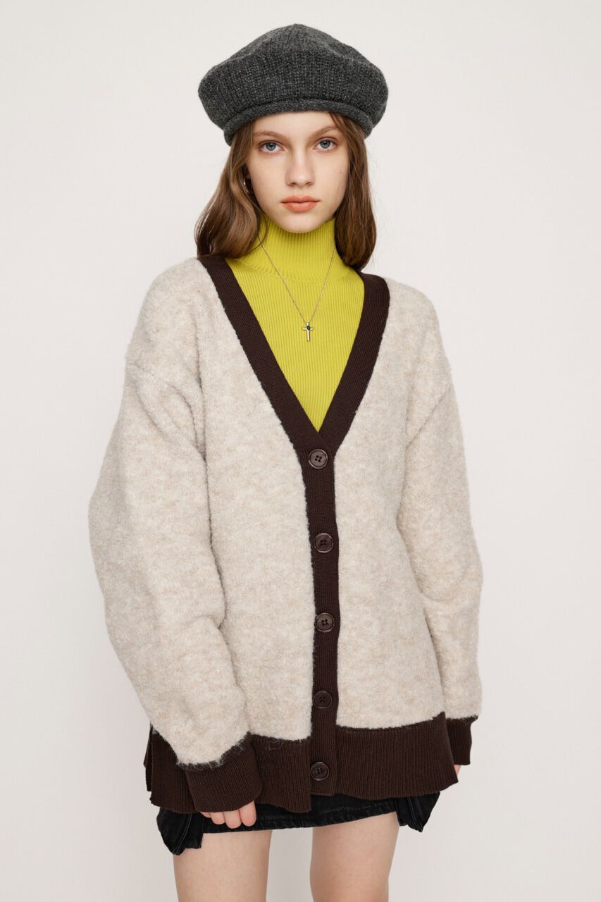 SLY「BI COLOR KNIT カーディガン」|カーディガン|