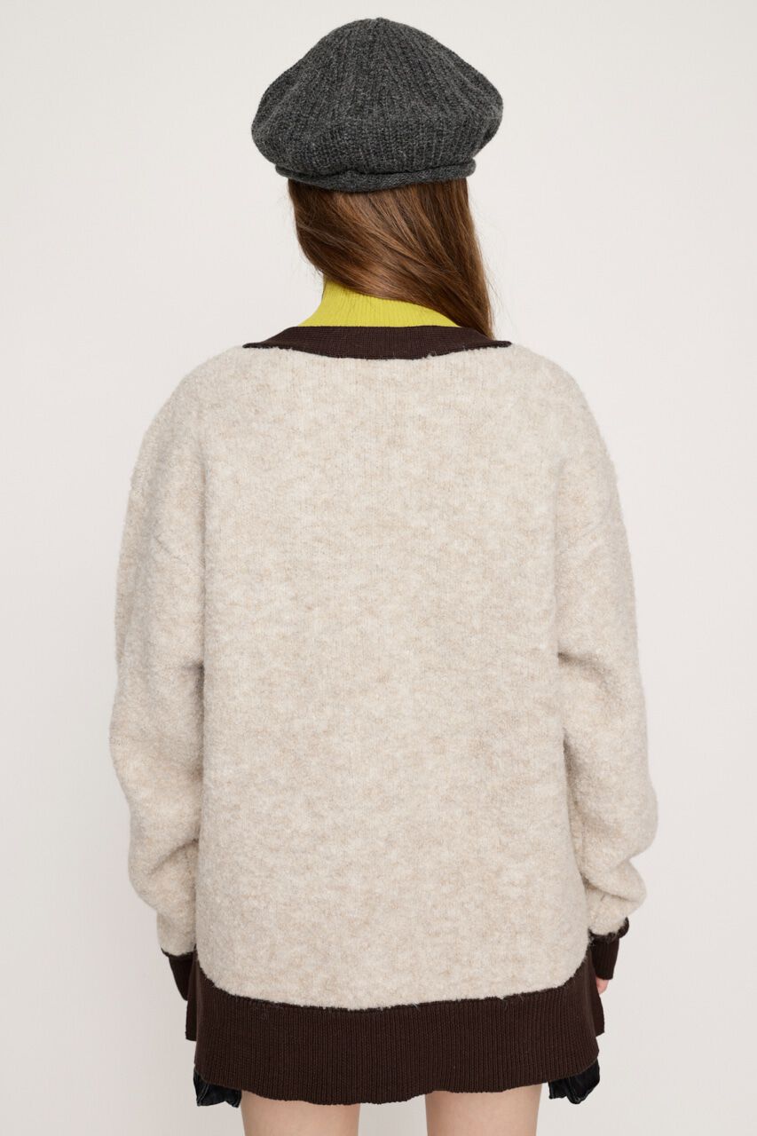 SLY「BI COLOR KNIT カーディガン」|カーディガン|