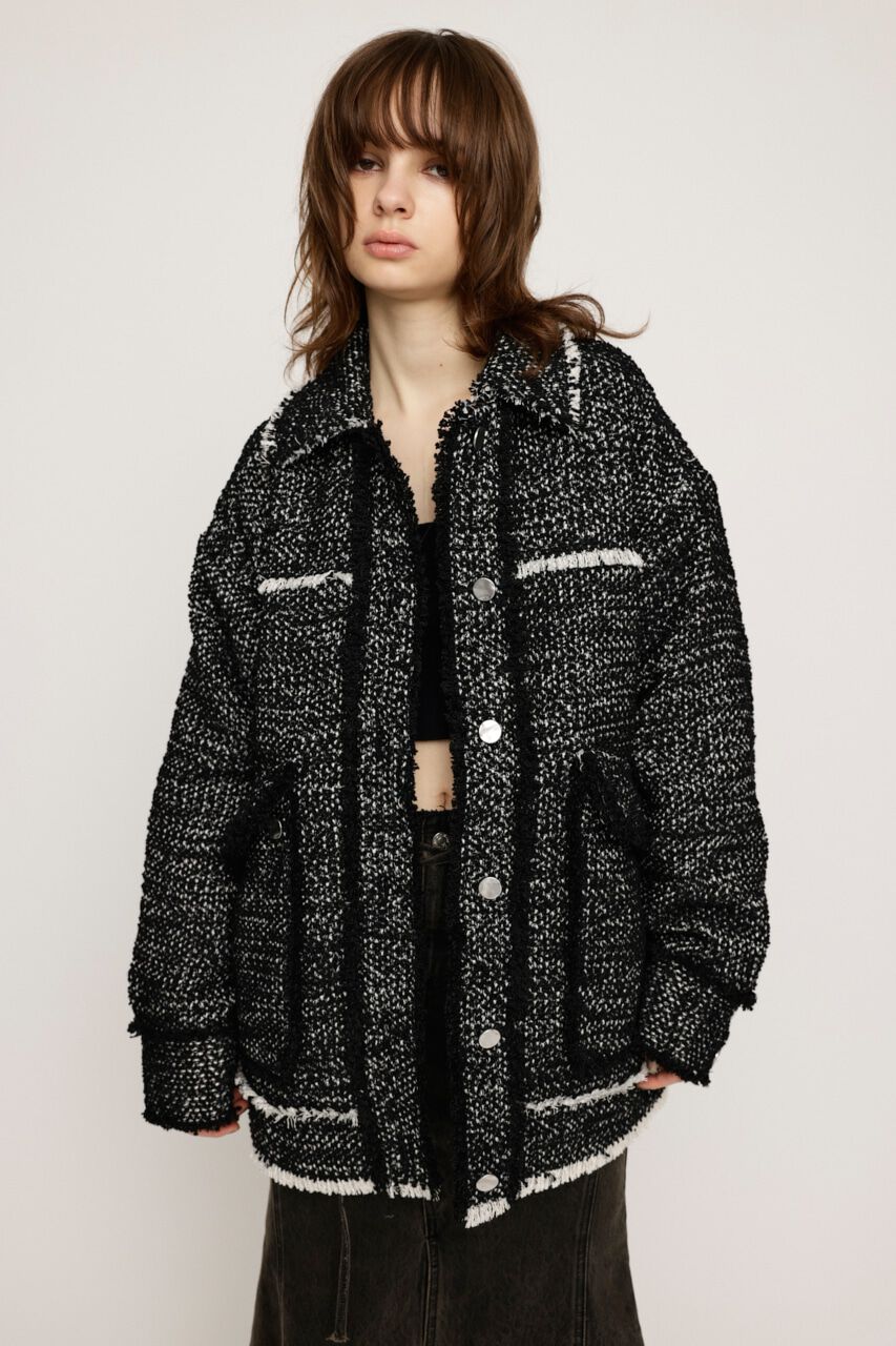 SLY「CUT OFF TWEED OVER ブルゾン」|ブルゾン・スタジャン|Multi_1