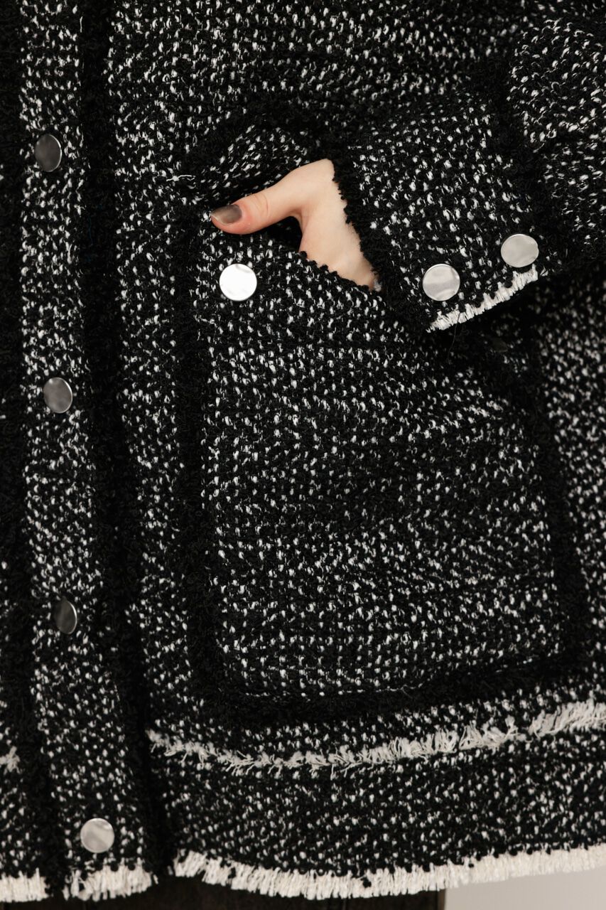 SLY「CUT OFF TWEED OVER ブルゾン」|ブルゾン・スタジャン|