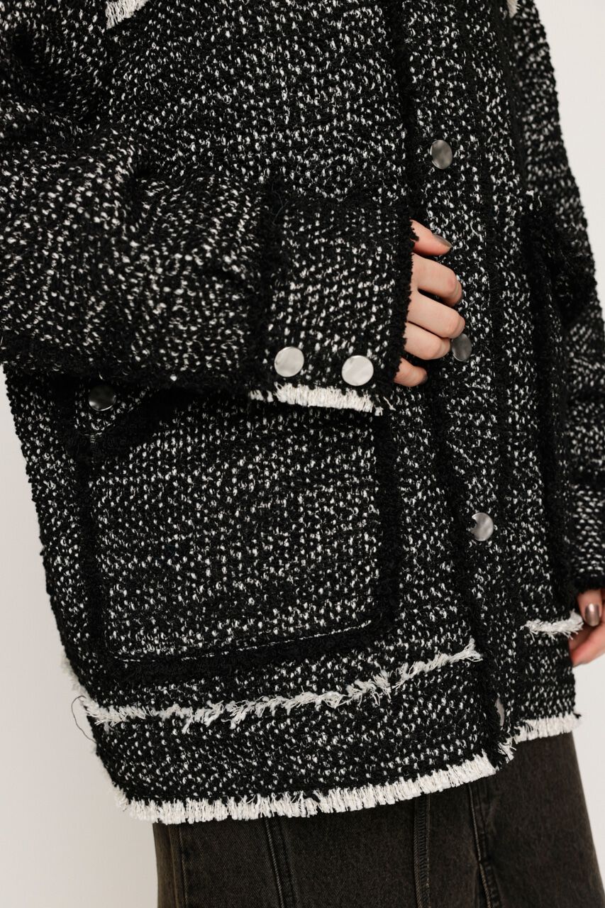 SLY「CUT OFF TWEED OVER ブルゾン」|ブルゾン・スタジャン|