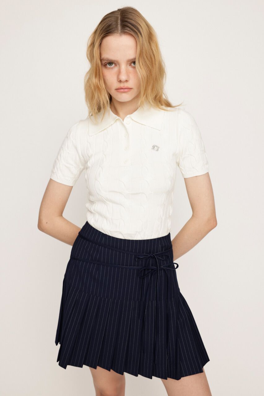 SLY「CABLE POLO KNIT トップス」|ニット・セーター|