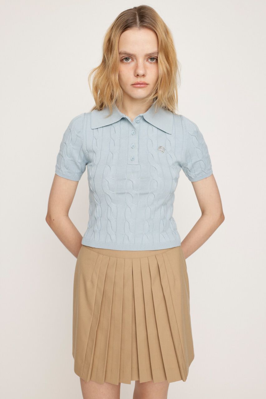 SLY「CABLE POLO KNIT トップス」|ニット・セーター|
