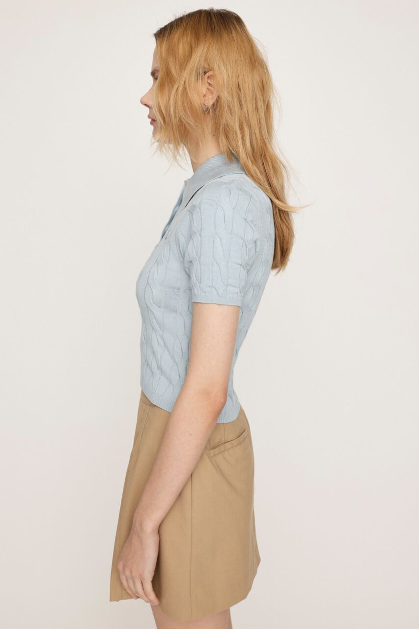 SLY「CABLE POLO KNIT トップス」|ニット・セーター|