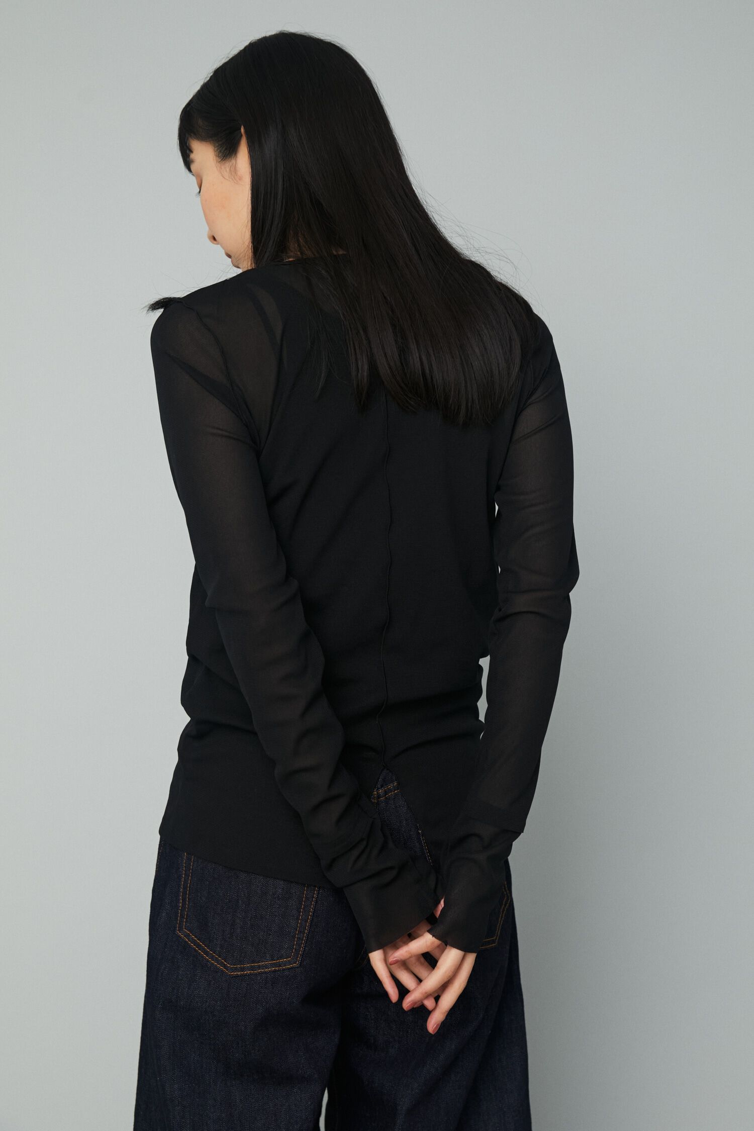 HeRIN.CYE「Crew neck mesh inner tops」|Tシャツ・カットソー|