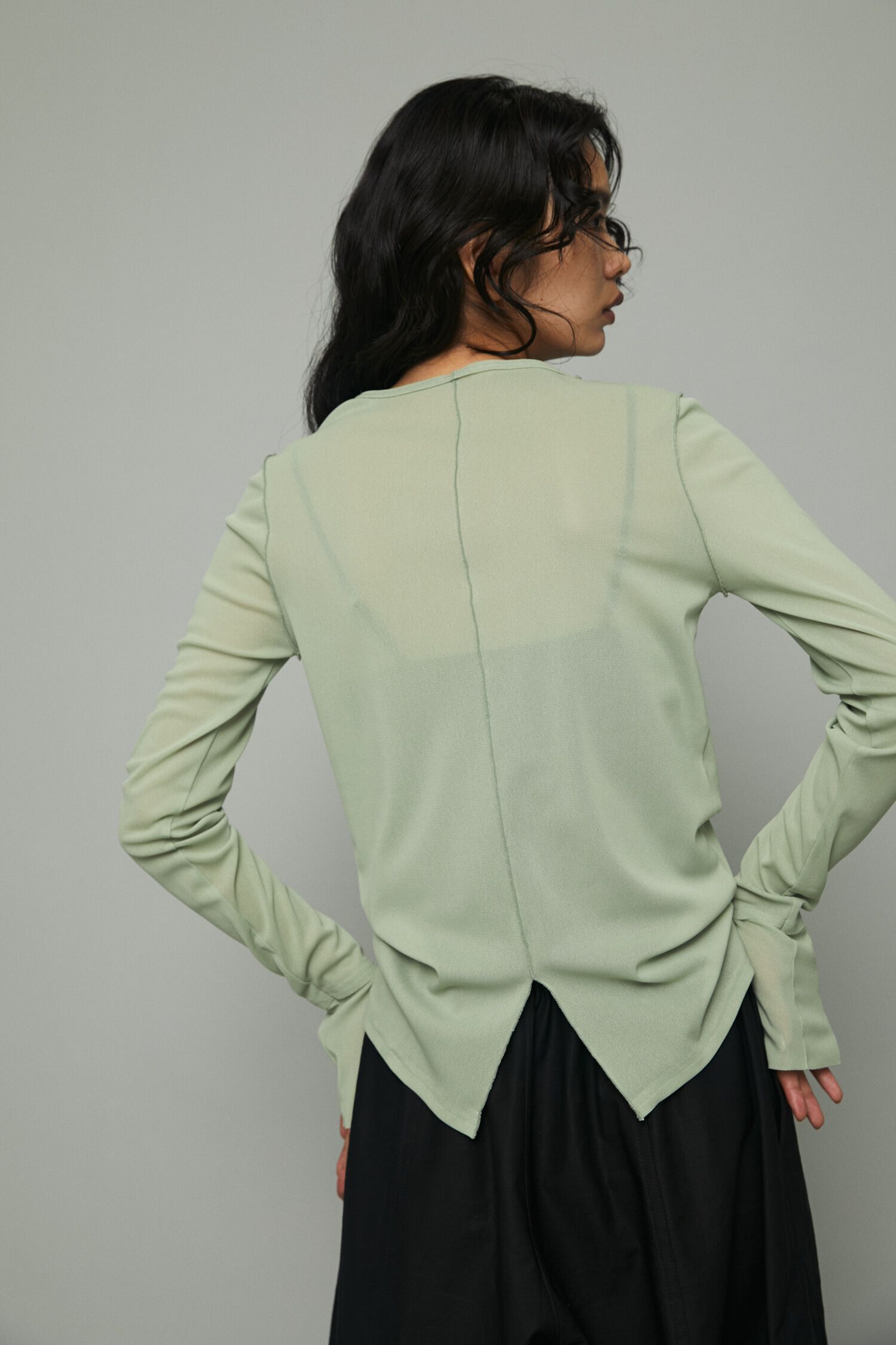 HeRIN.CYE「Crew neck mesh inner tops」|Tシャツ・カットソー|