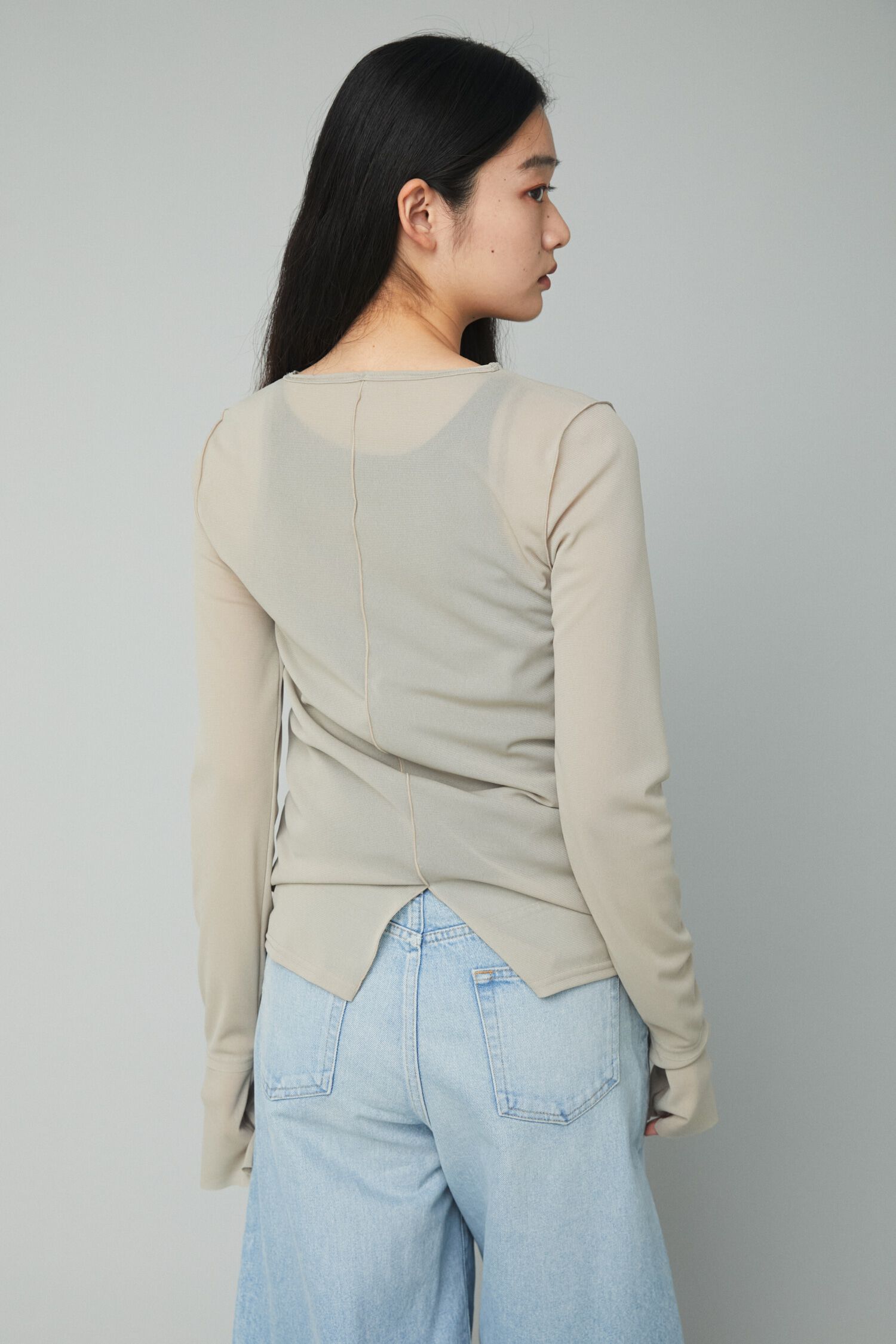 HeRIN.CYE「Crew neck mesh inner tops」|Tシャツ・カットソー|