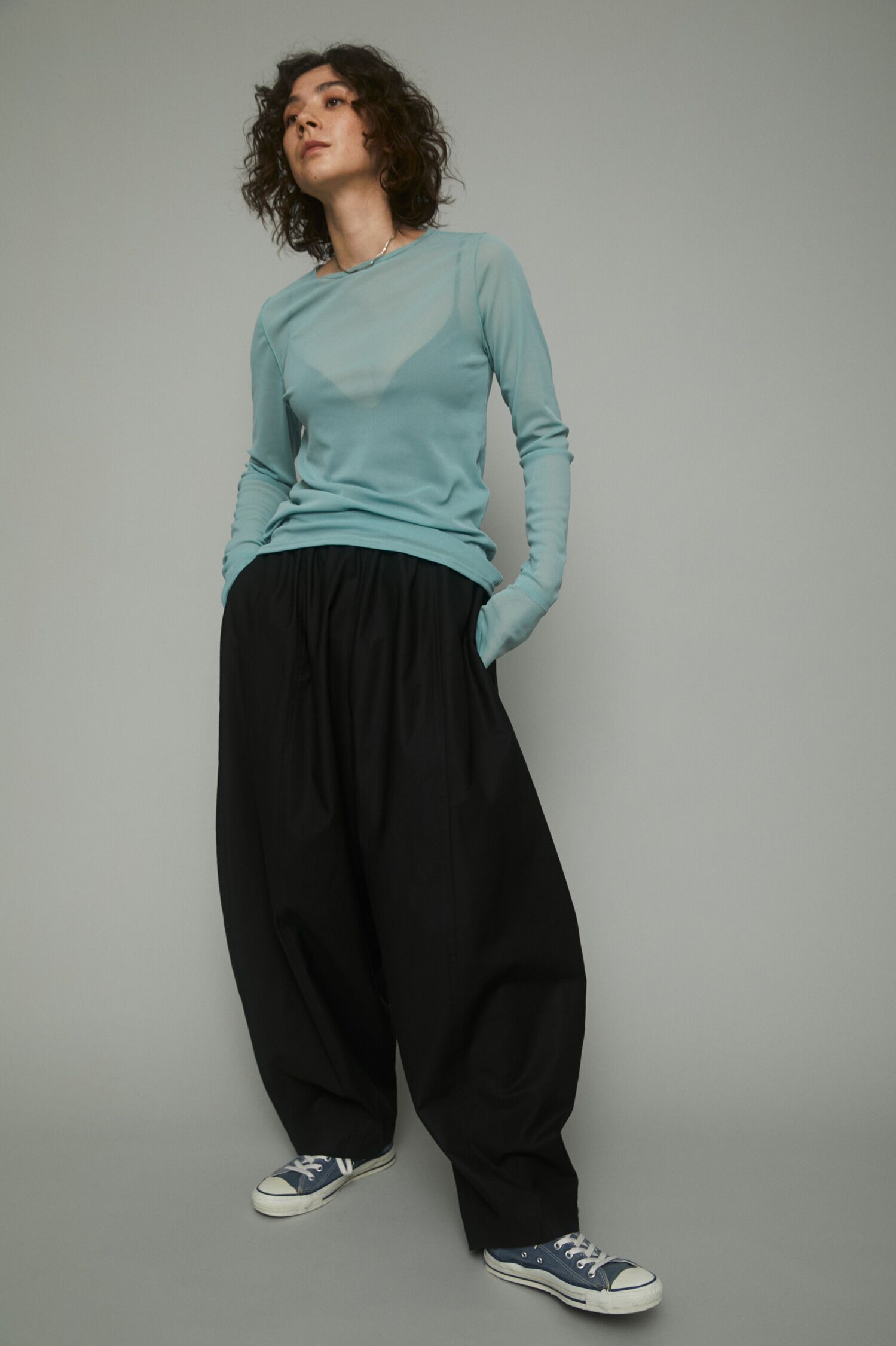 HeRIN.CYE「Crew neck mesh inner tops」|Tシャツ・カットソー|