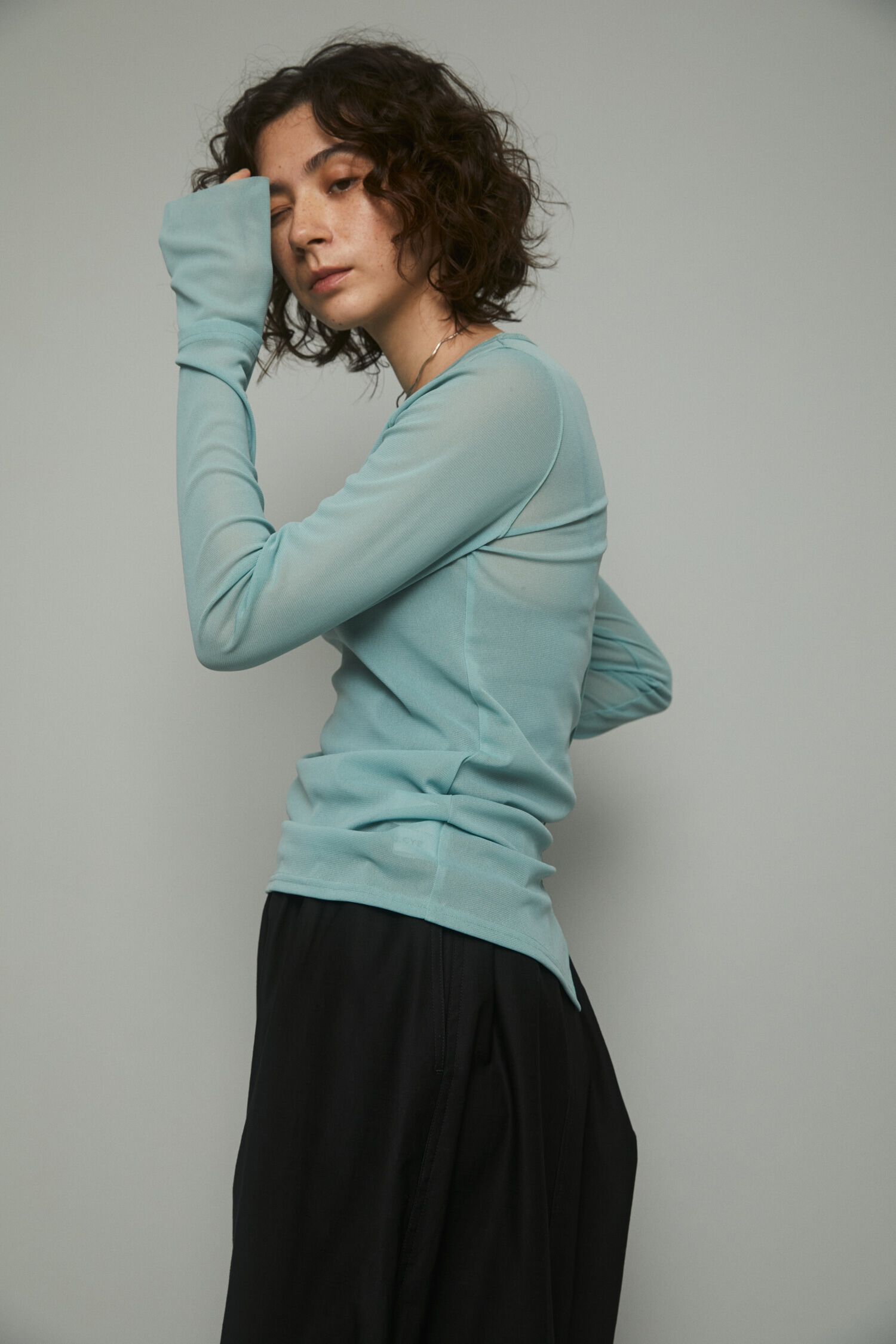 HeRIN.CYE「Crew neck mesh inner tops」|Tシャツ・カットソー|