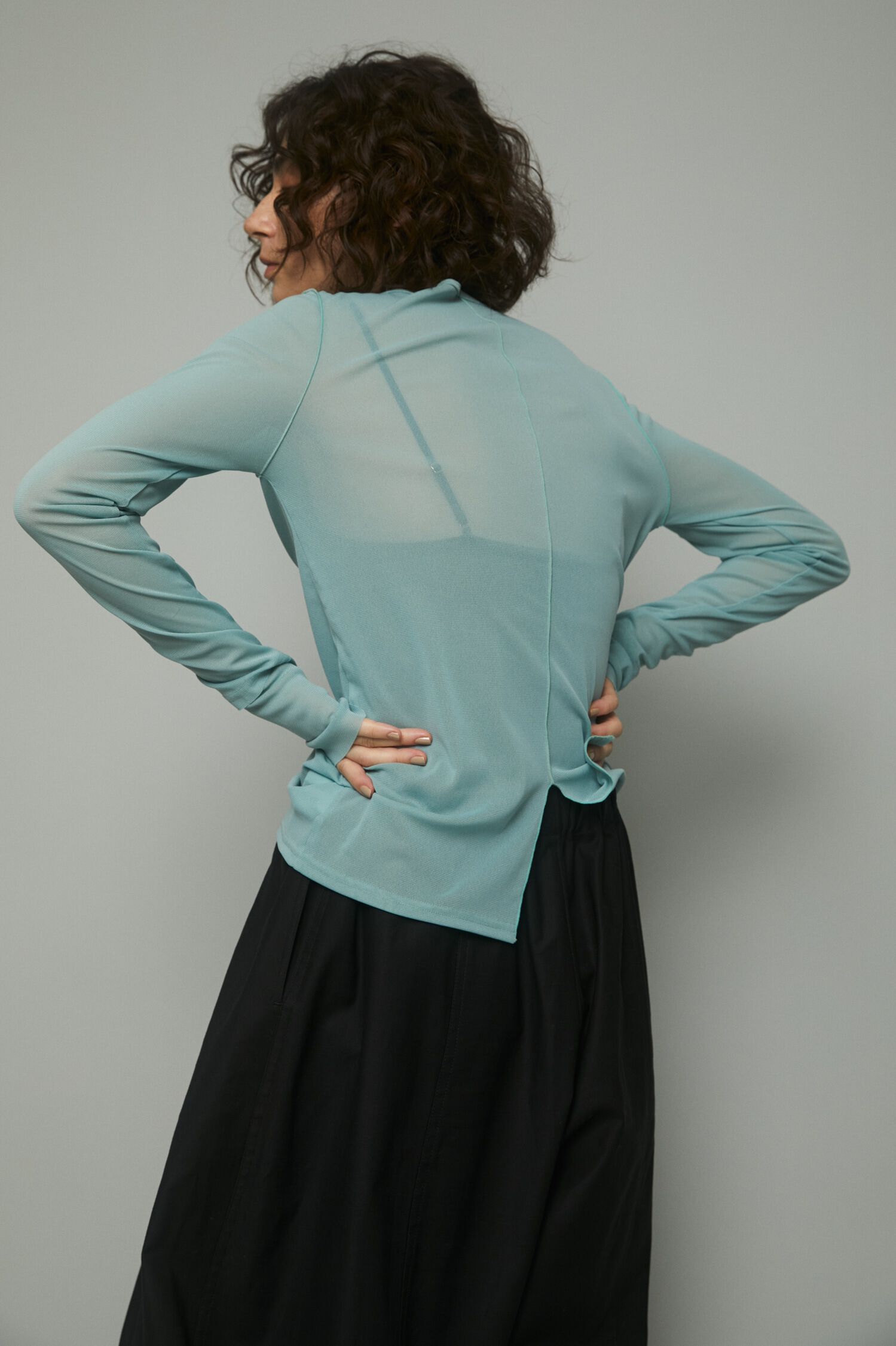 HeRIN.CYE「Crew neck mesh inner tops」|Tシャツ・カットソー|