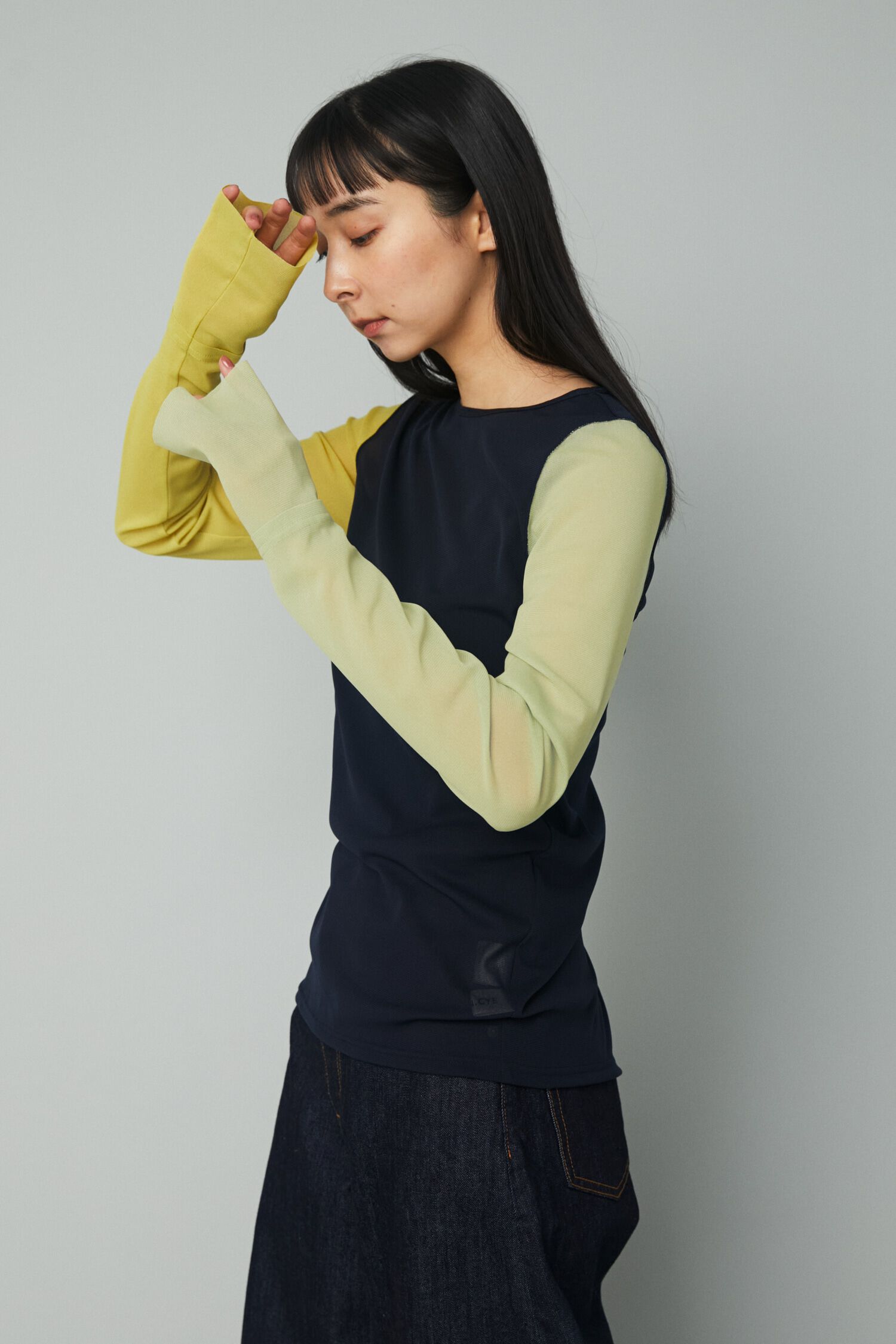 HeRIN.CYE「Crew neck mesh inner tops」|Tシャツ・カットソー|