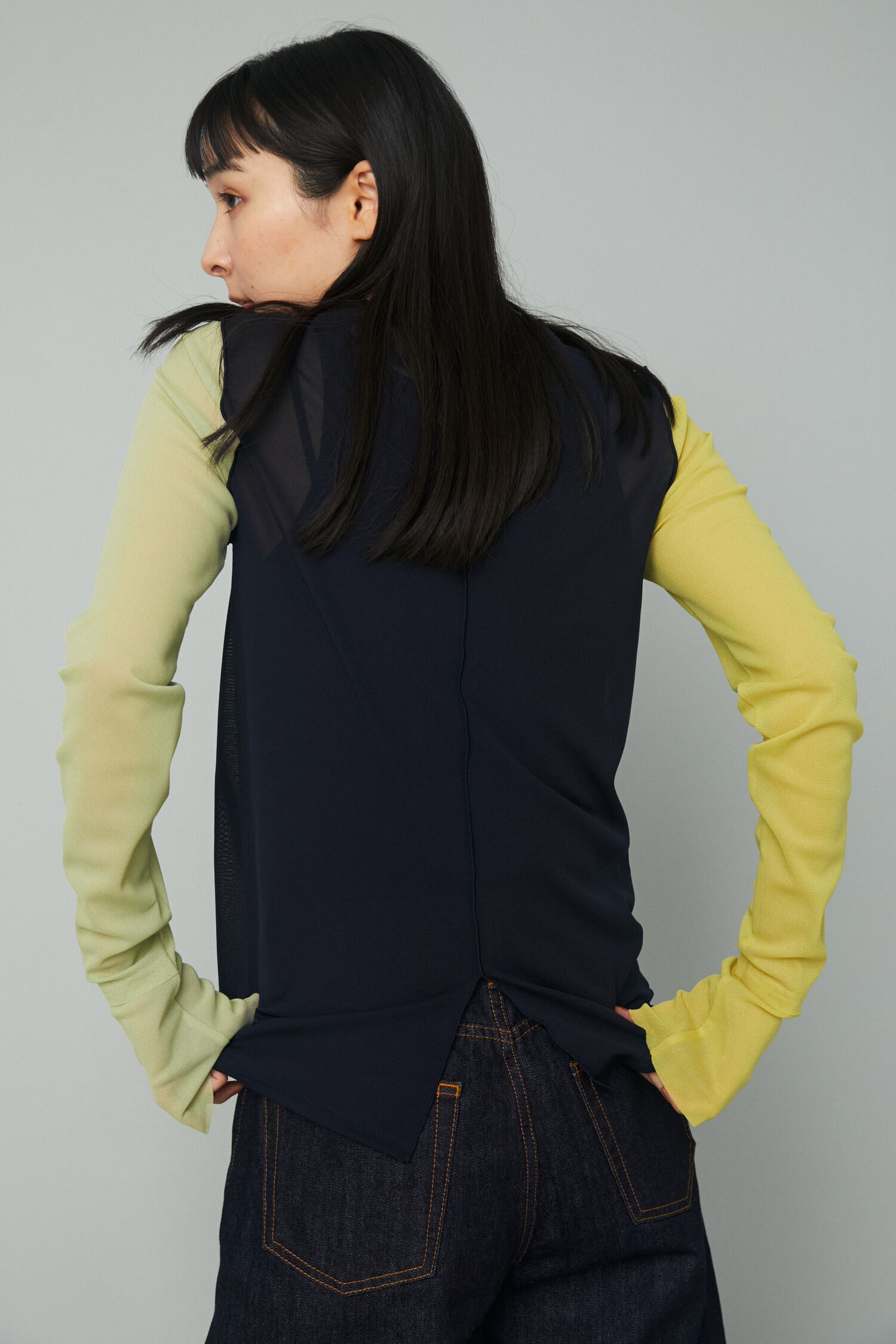 HeRIN.CYE「Crew neck mesh inner tops」|Tシャツ・カットソー|