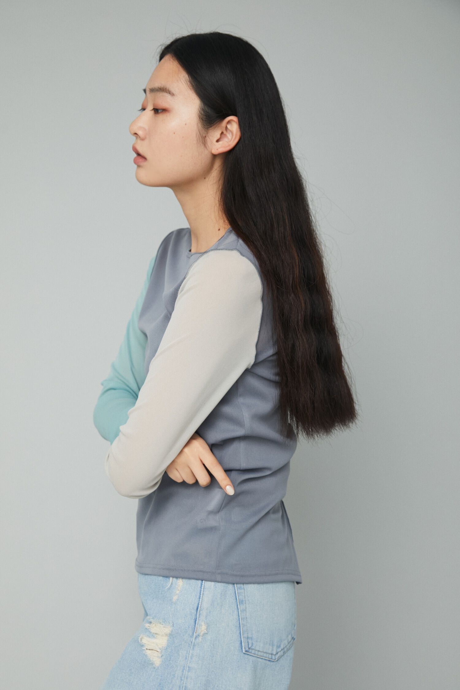 HeRIN.CYE「Crew neck mesh inner tops」|Tシャツ・カットソー|