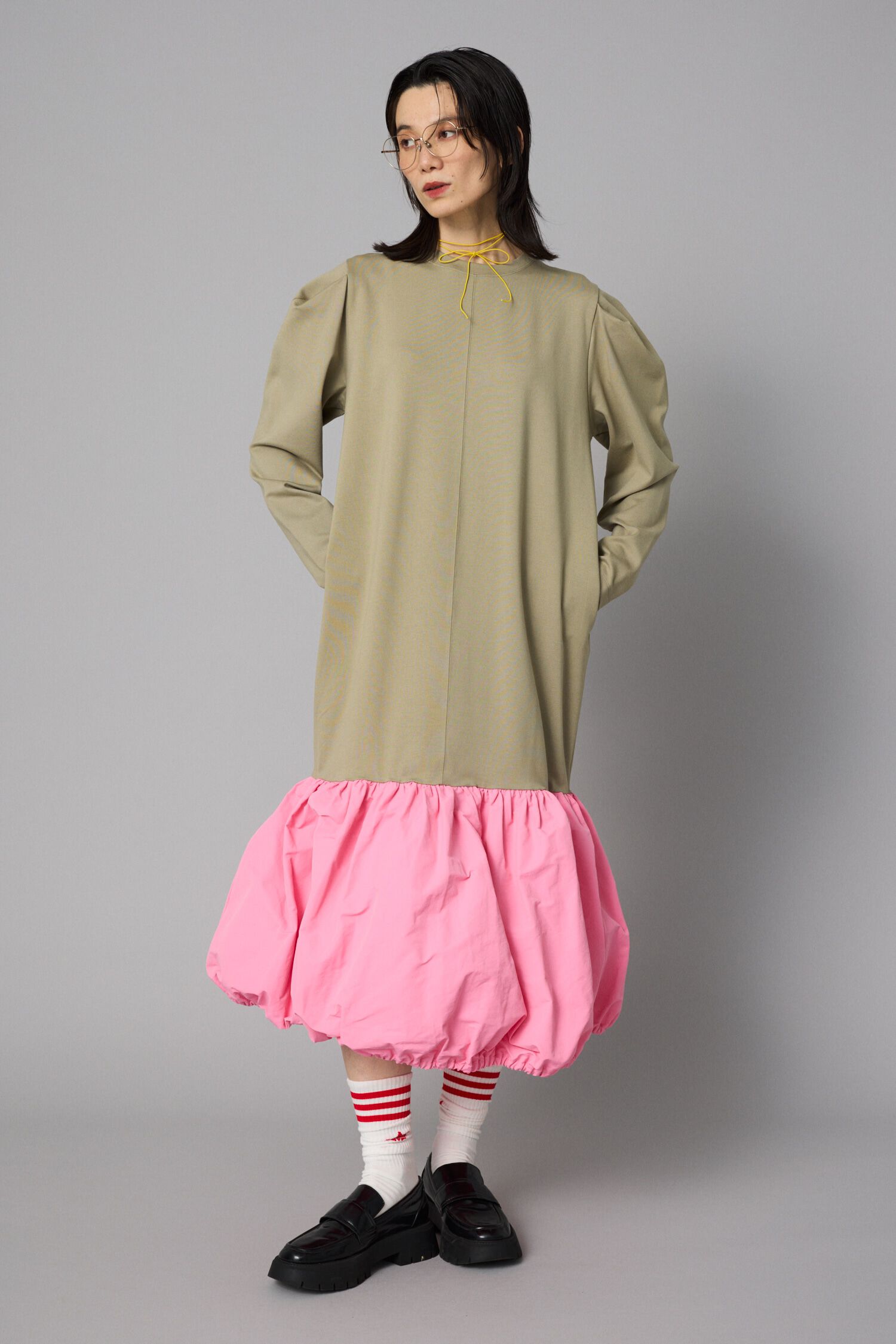 HeRIN.CYE「Balloon hem ponte dress」|ワンピース|L/KHA1