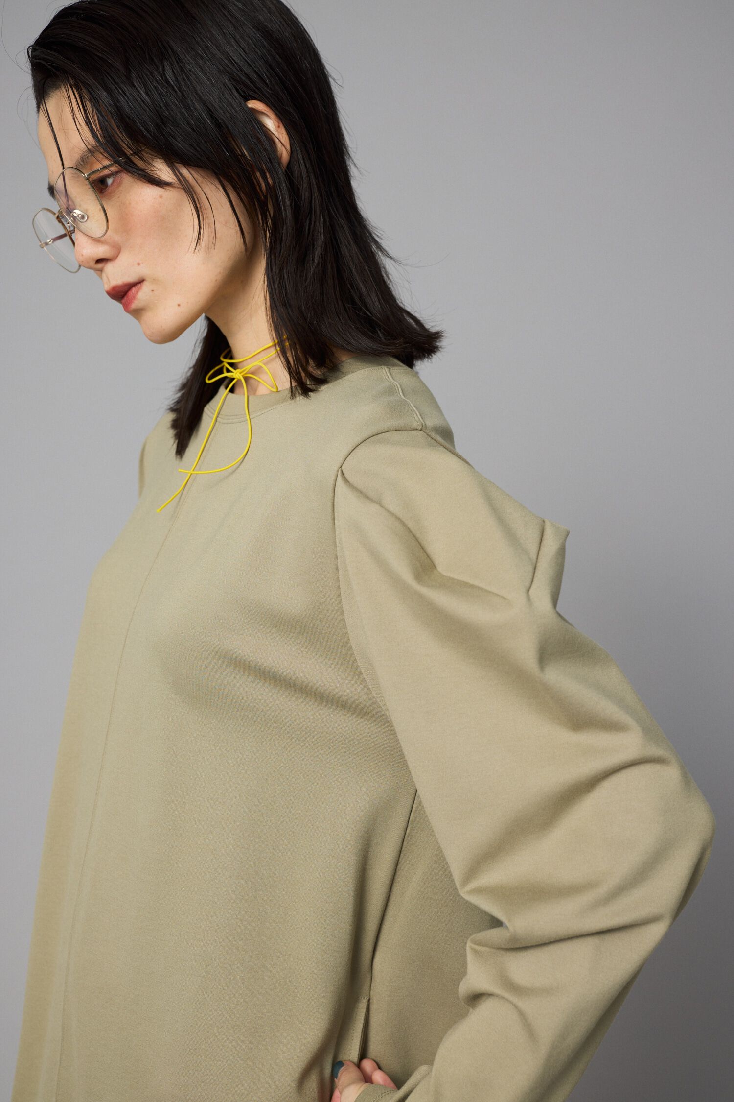 HeRIN.CYE「Balloon hem ponte dress」|ワンピース|