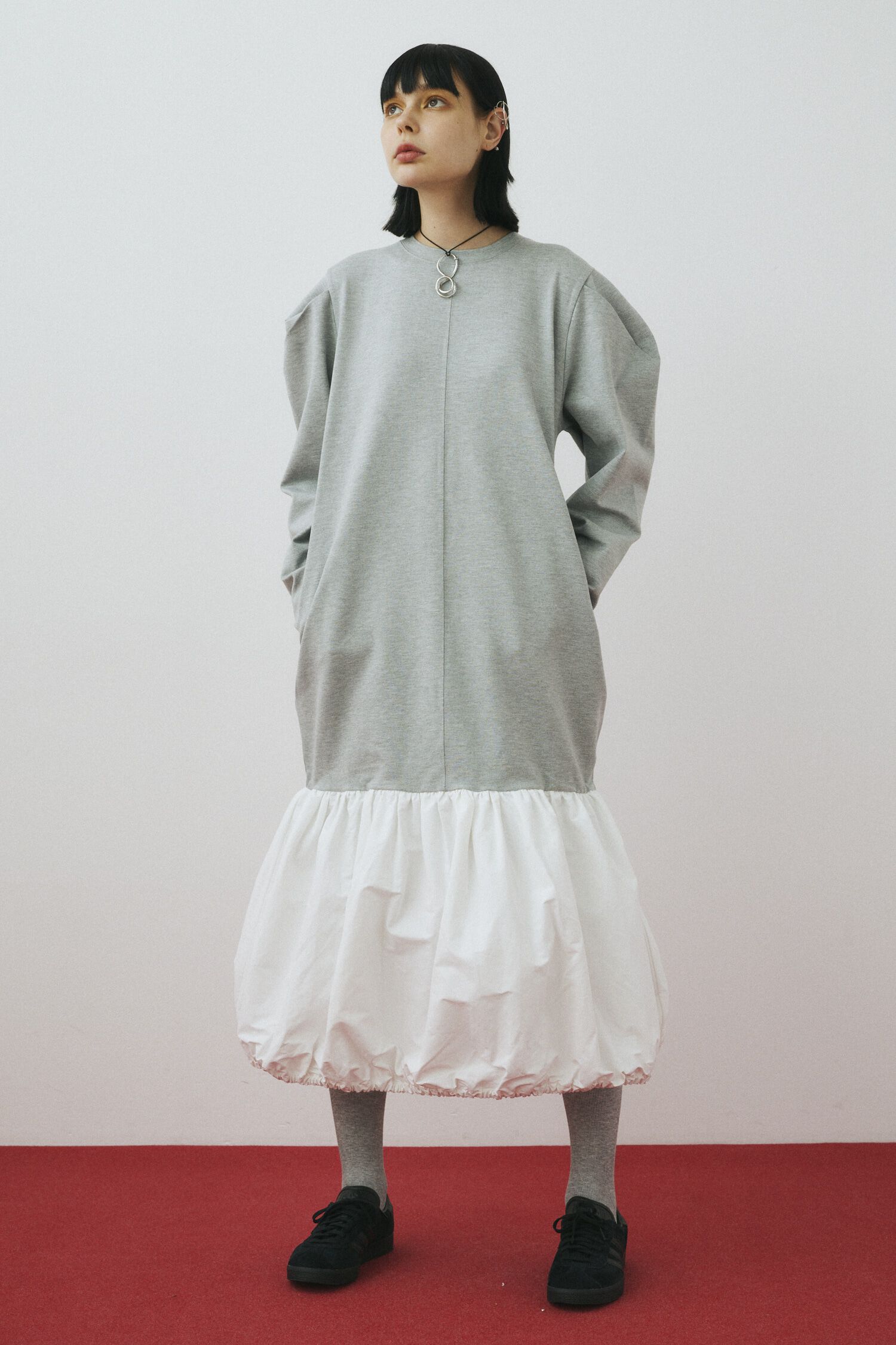 HeRIN.CYE「Balloon hem ponte dress」|ワンピース|