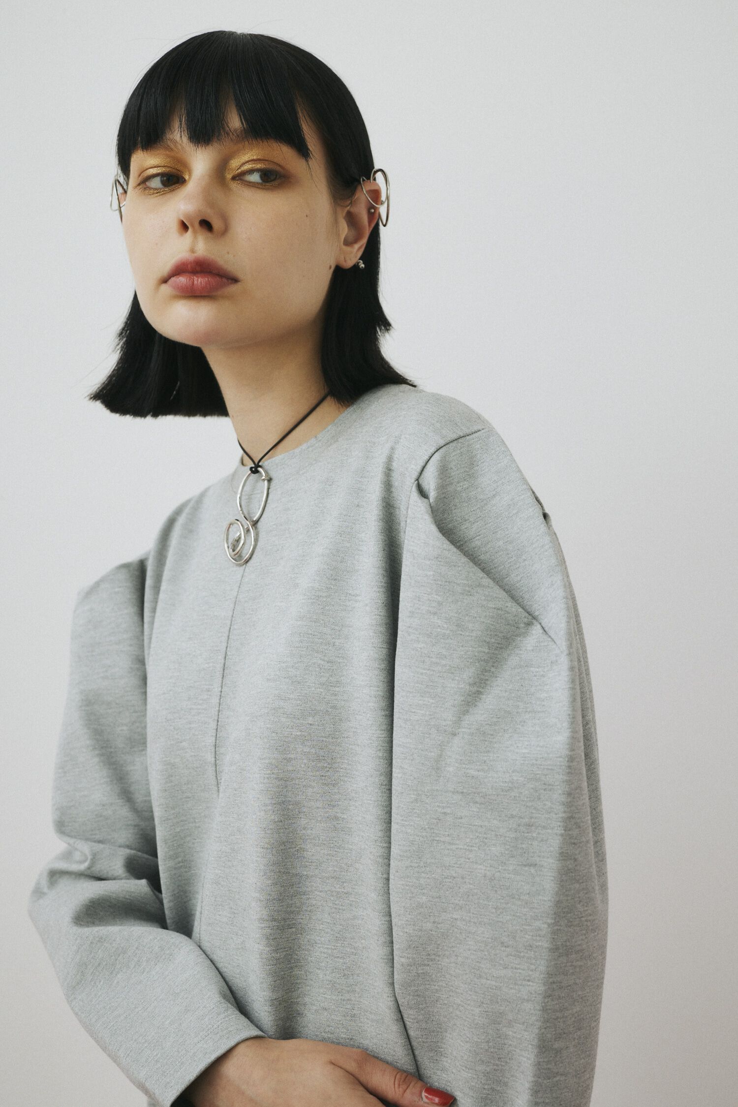 HeRIN.CYE「Balloon hem ponte dress」|ワンピース|