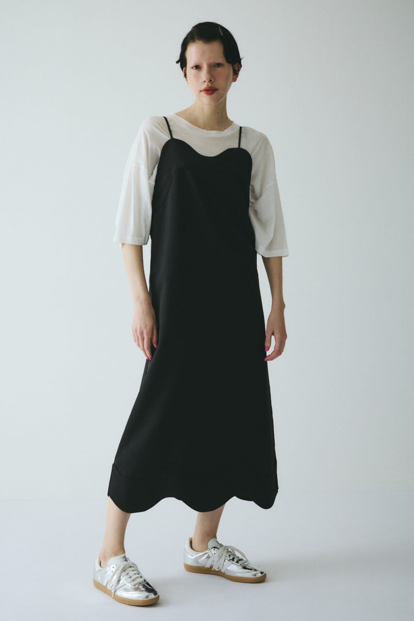 HeRIN.CYE「Wave  pencil cami one piece」|ワンピース|BLK
