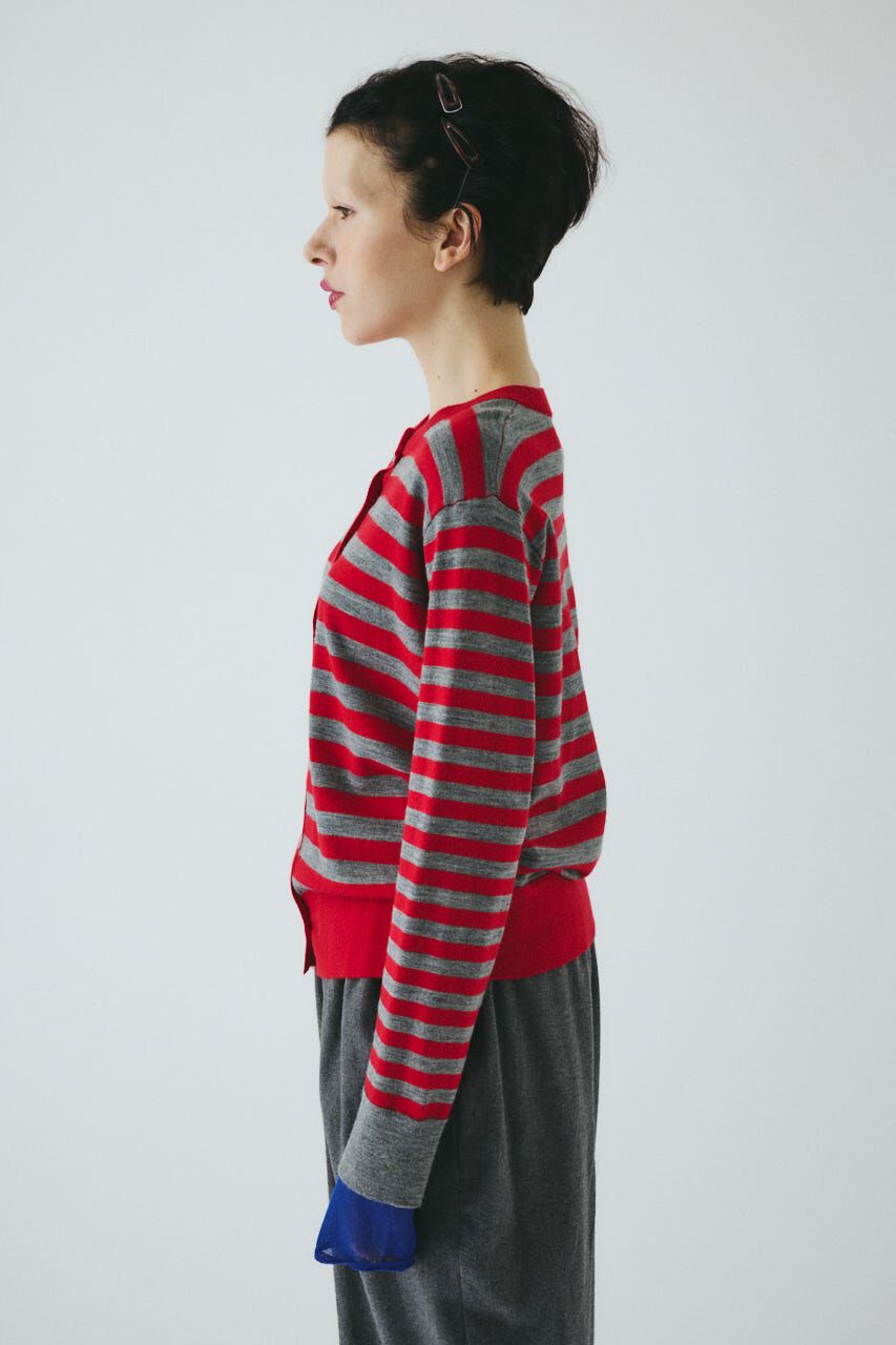 HeRIN.CYE「Border knit cardigan」|カーディガン|