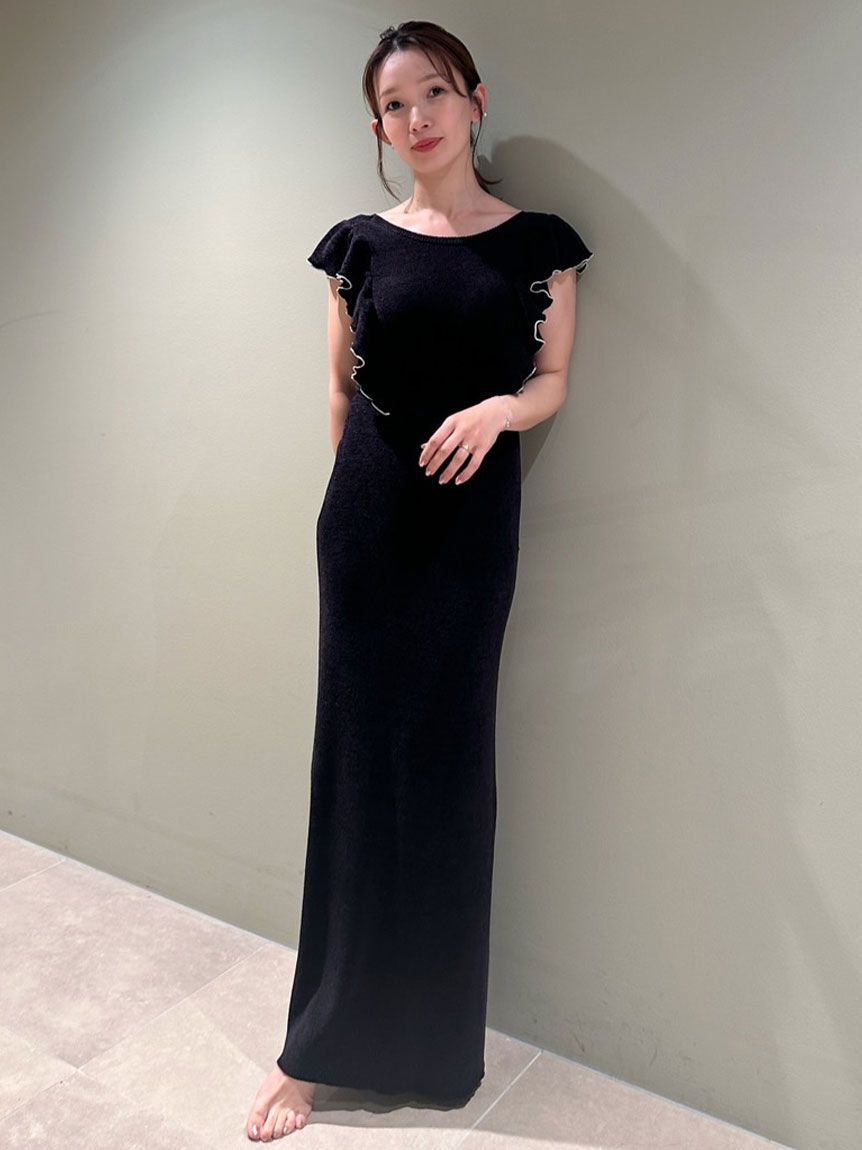 SNIDEL HOME「フリルニットワンピース」|ルームウェア|