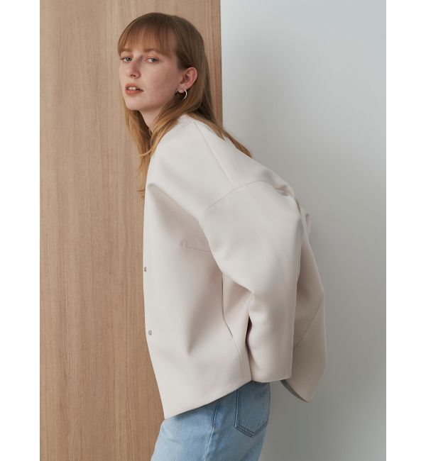 ELENDEEK「FORM SHORT CT」|ノーカラーコート|