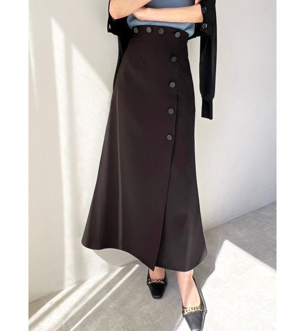 RESEXXY「スコッチボタンレイヤードスカート」|スカート|ブラック