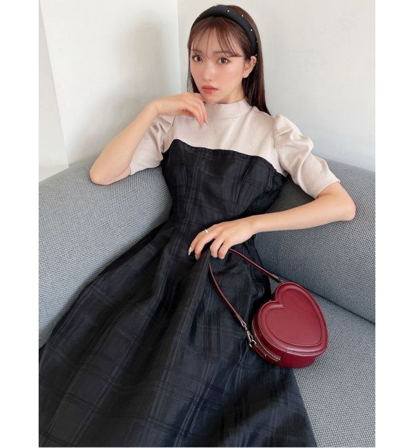 RESEXXY「チェックレイヤードフレアワンピース」|ワンピース|