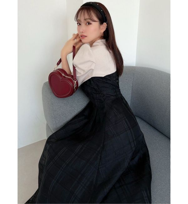 RESEXXY「チェックレイヤードフレアワンピース」|ワンピース|