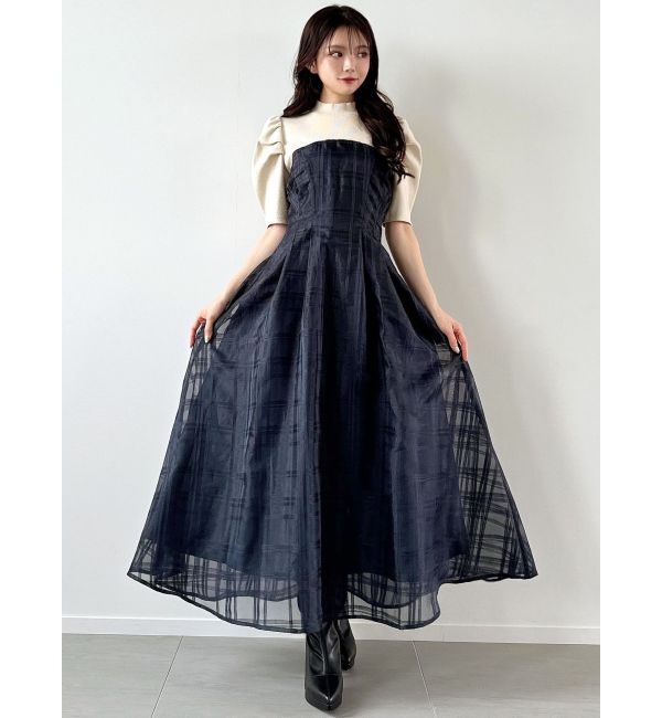 RESEXXY「チェックレイヤードフレアワンピース」|ワンピース|