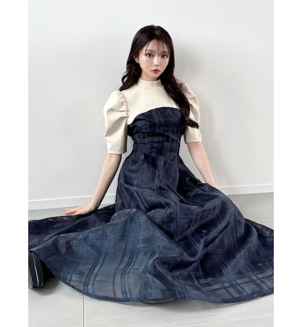 RESEXXY「チェックレイヤードフレアワンピース」|ワンピース|